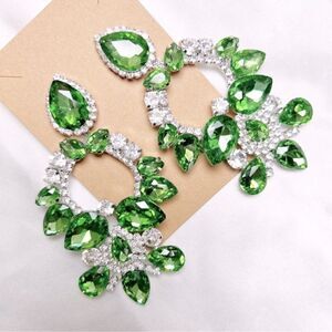 NWT Rhinestone Holographic Drop Earrings